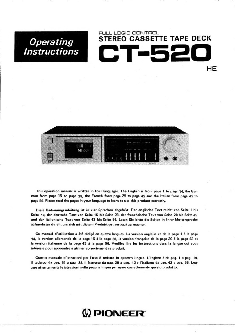 Pioneer CT-520 operating instructions