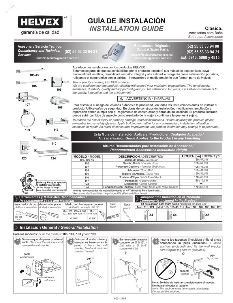 Helvex Clasica 105 User manual