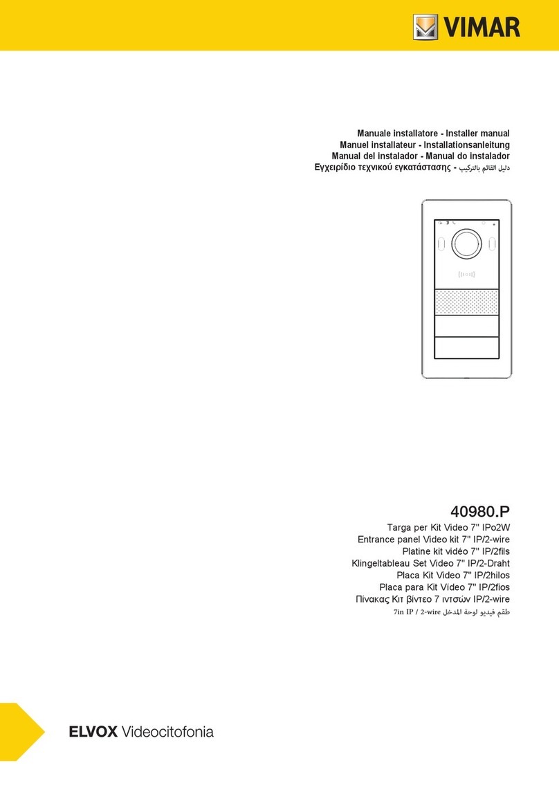 Vimar ELVOX 40980.P User guide