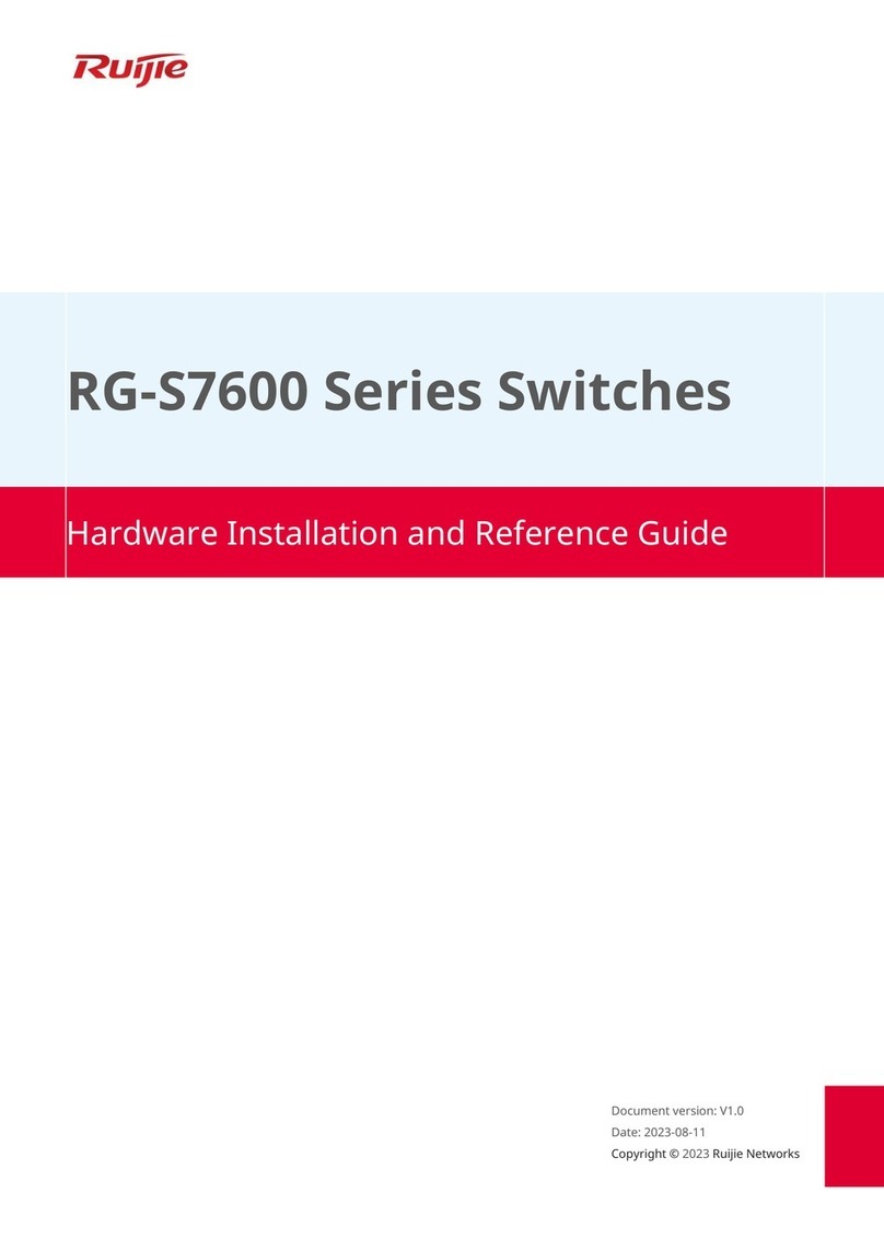 Ruijie RG-S7600 Series Installation and operating manual Ruijie RG-S7600 Series Installation and operating manual