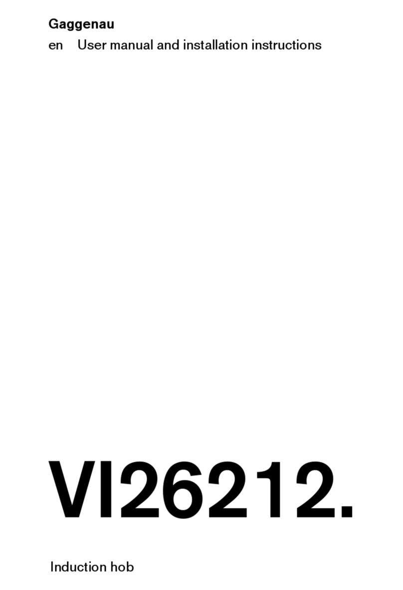 Gaggenau VI26212 Series User manual and installation instructions Gaggenau VI26212 Series User manual and installation instructions