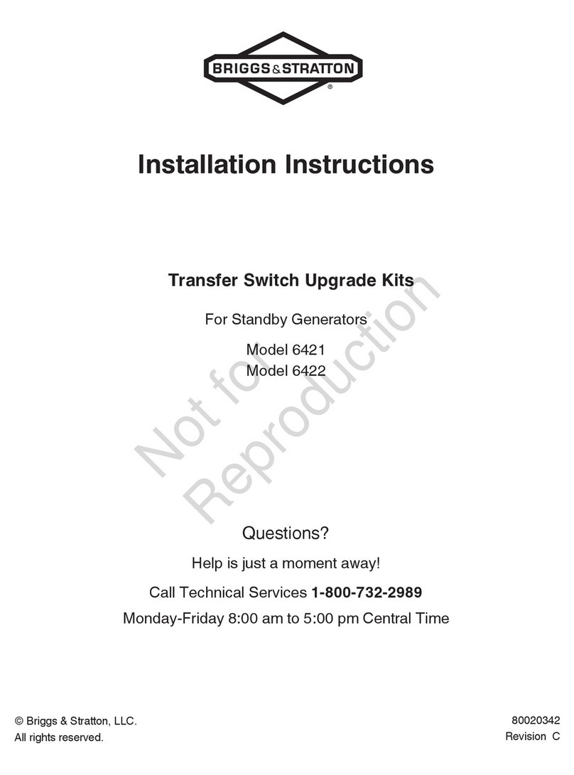 Briggs & Stratton 6421 installation instructions