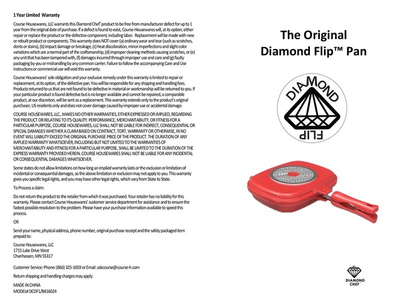 Course Housewares Diamond Flip manual Course Housewares Diamond Flip manual