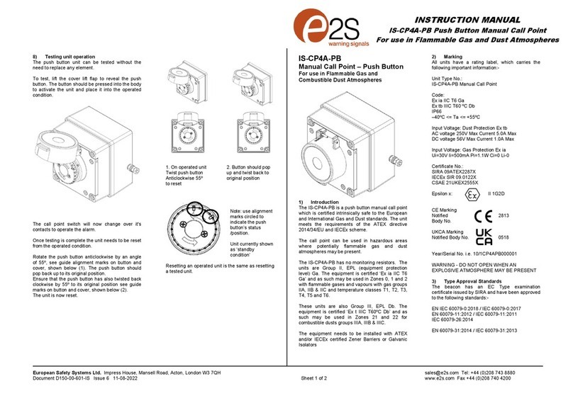 E2S IS-CP4A-PB instruction manual