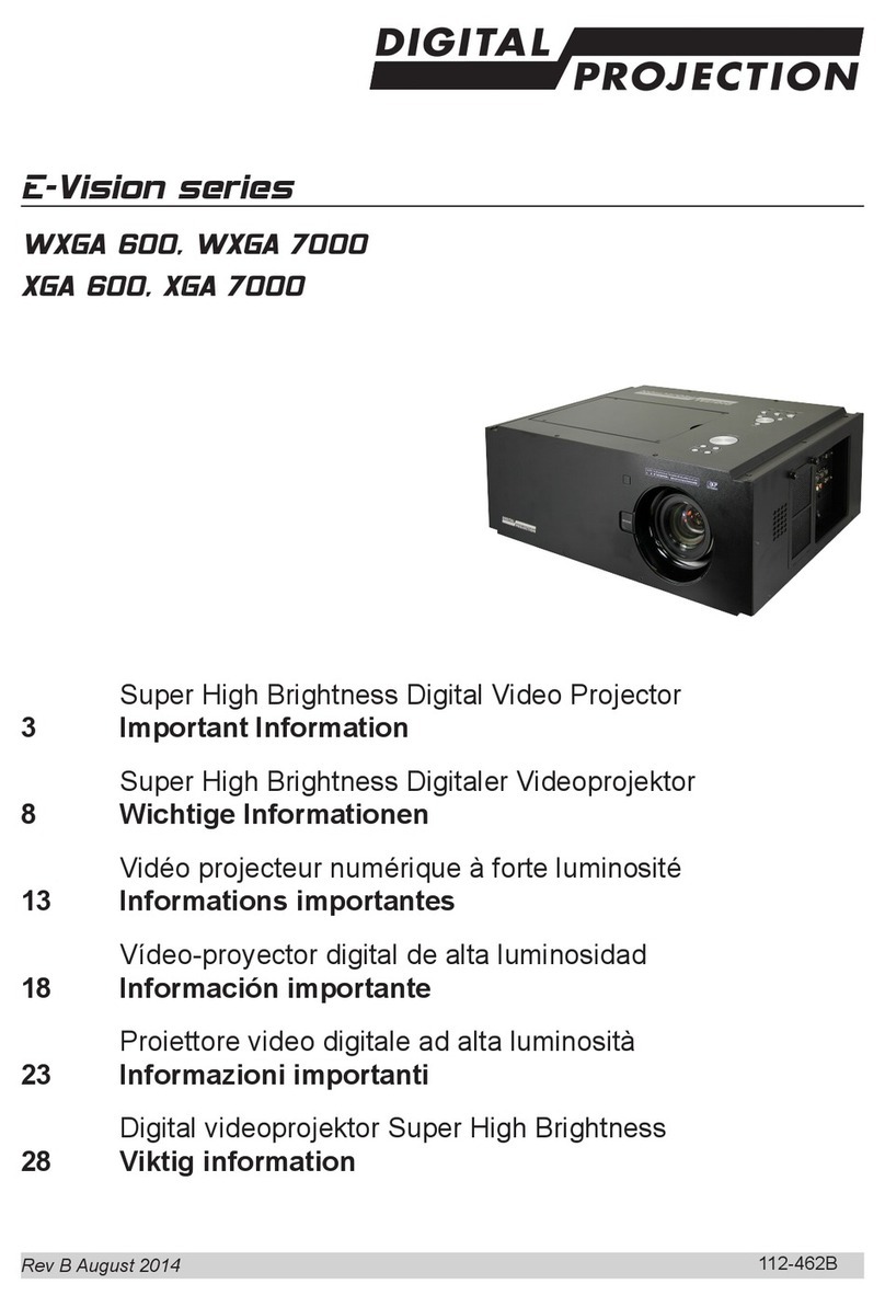 Digital Projection E-Vision WXGA 7000 manual