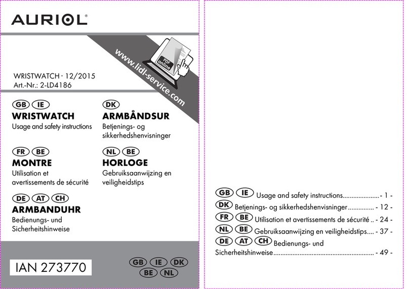 Auriol 273770 Usage and safety instructions