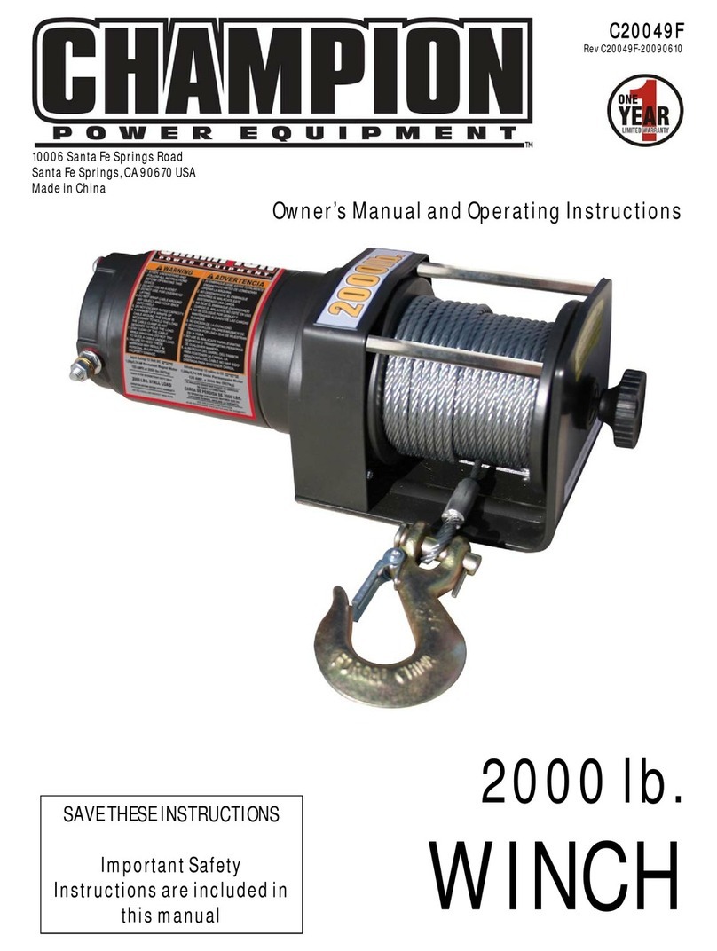 Champion Power Equipment C20049F Owner's Manual and Operating Instructions Champion Power Equipment C20049F Owner's Manual and Operating Instructions