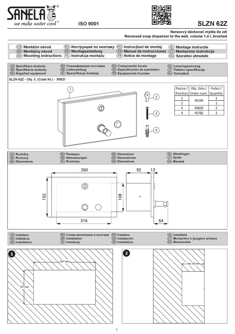 Sanela SLZN 62Z Mounting instructions