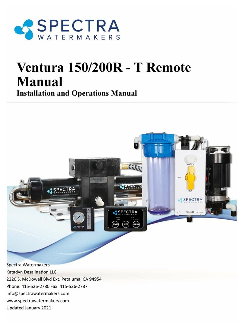 Spectra Watermakers Ventura 150R Installation and operation manual Spectra Watermakers Ventura 150R Installation and operation manual