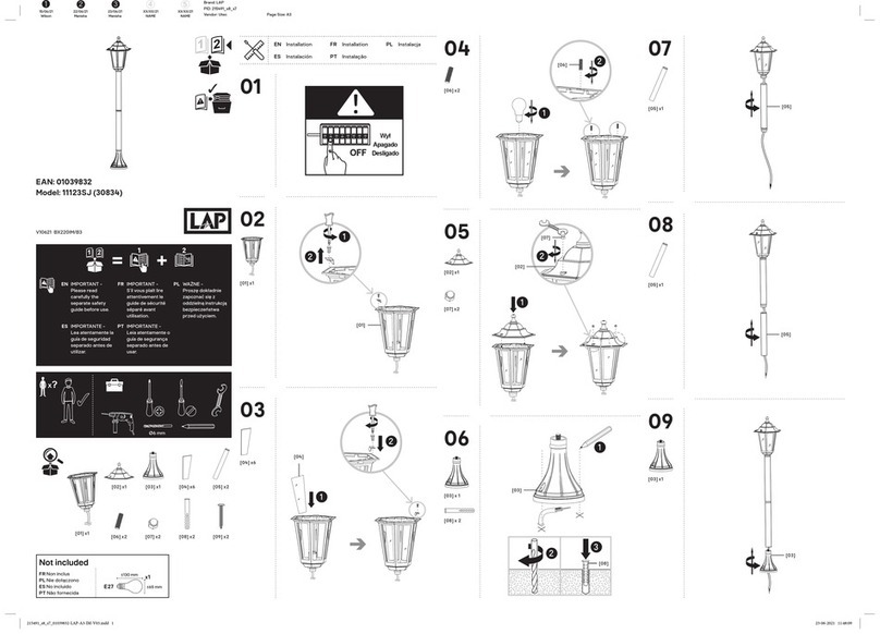 lap COACH 11123SJ installation instructions