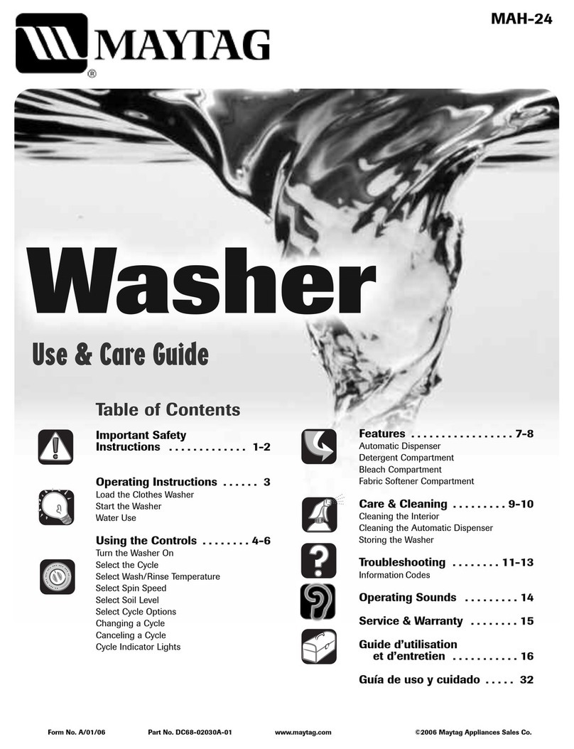 Maytag MAH2400AWW Use & care guide