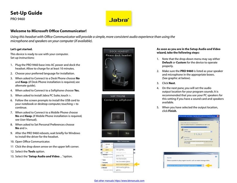 Jabra Pro 9460 User manual