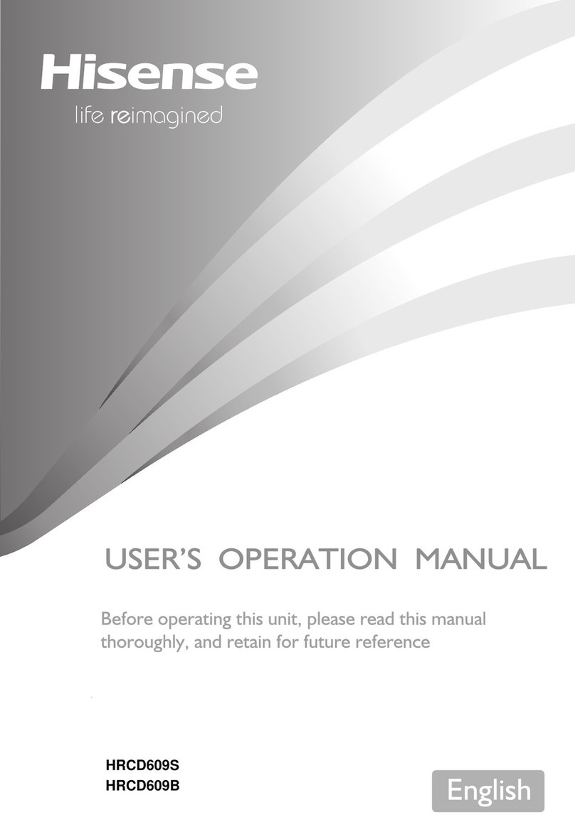 Hisense HRCD609B Mounting instructions