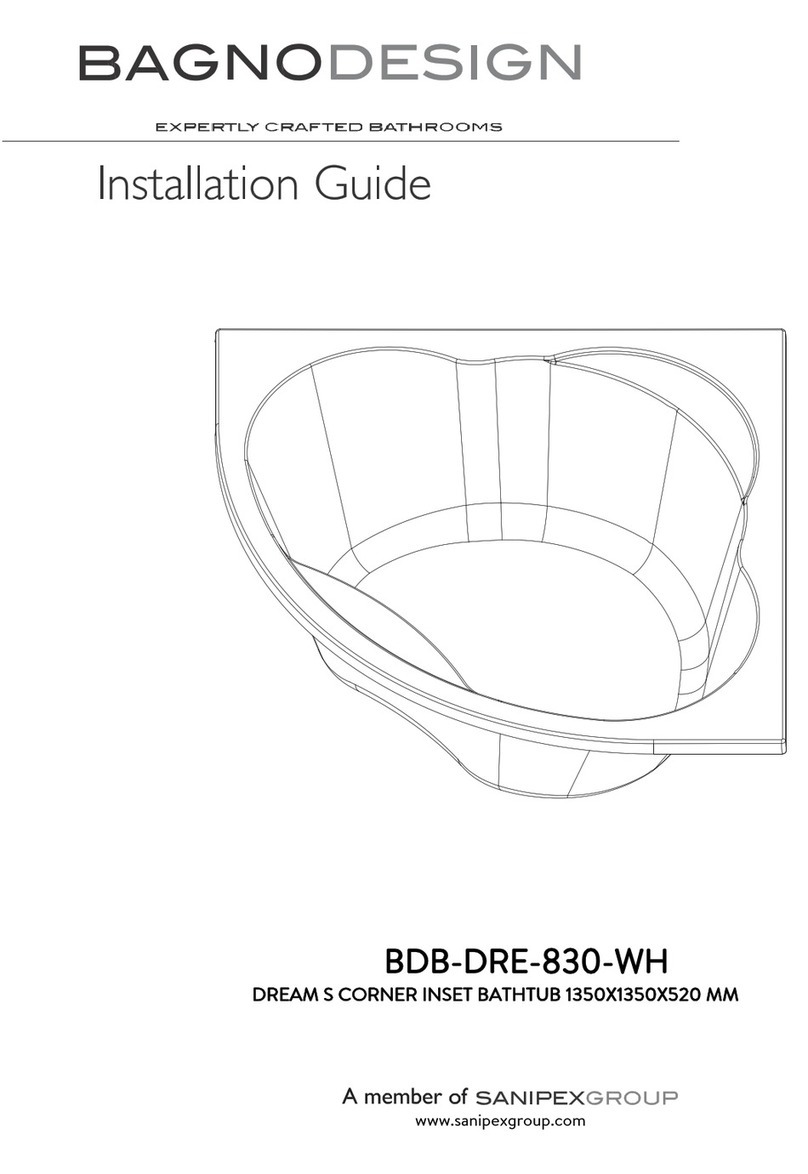 Sanipex BAGNODESIGN BDB-DRE-830-WH installation guide Sanipex BAGNODESIGN BDB-DRE-830-WH installation guide