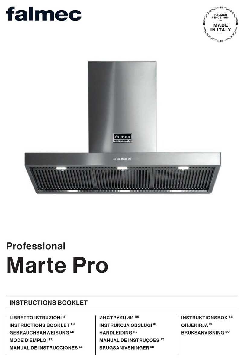 FALMEC Marte Pro T90W3P Instruction booklet FALMEC Marte Pro T90W3P Instruction booklet