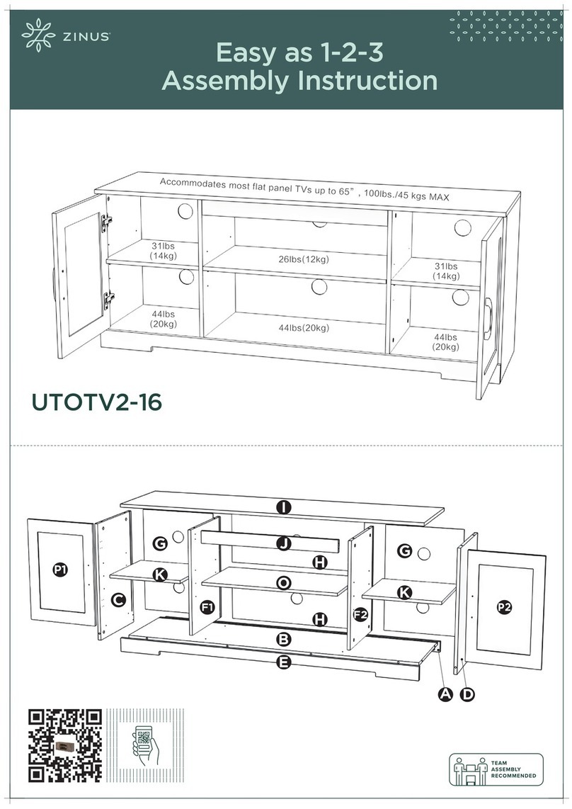 ZINUS UTOTV2-16 Assembly instruction