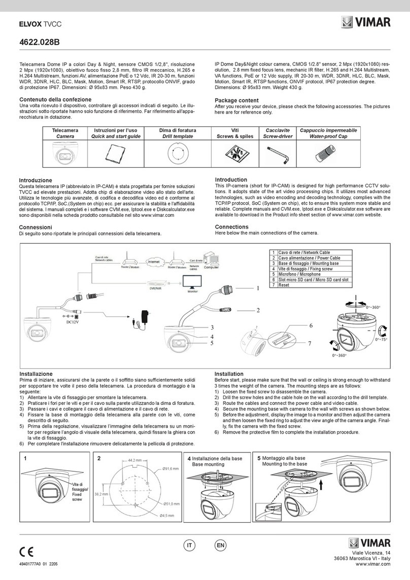 Vimar ELVOX 4622.028B User manual
