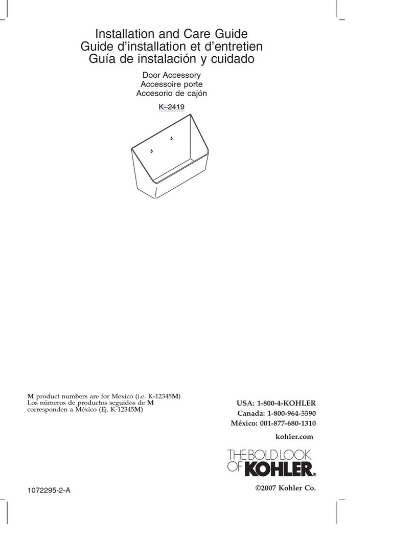 Kohler K-2419 Assembly instructions