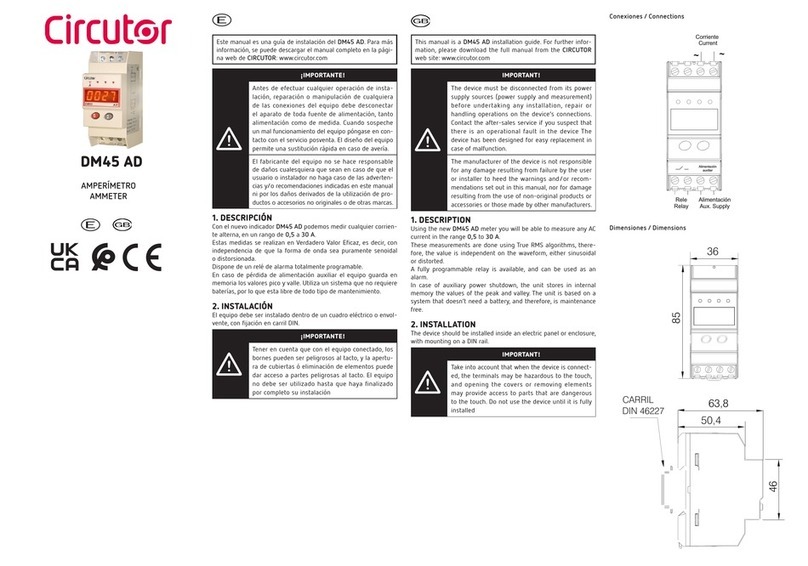 Circutor DM45 AD manual