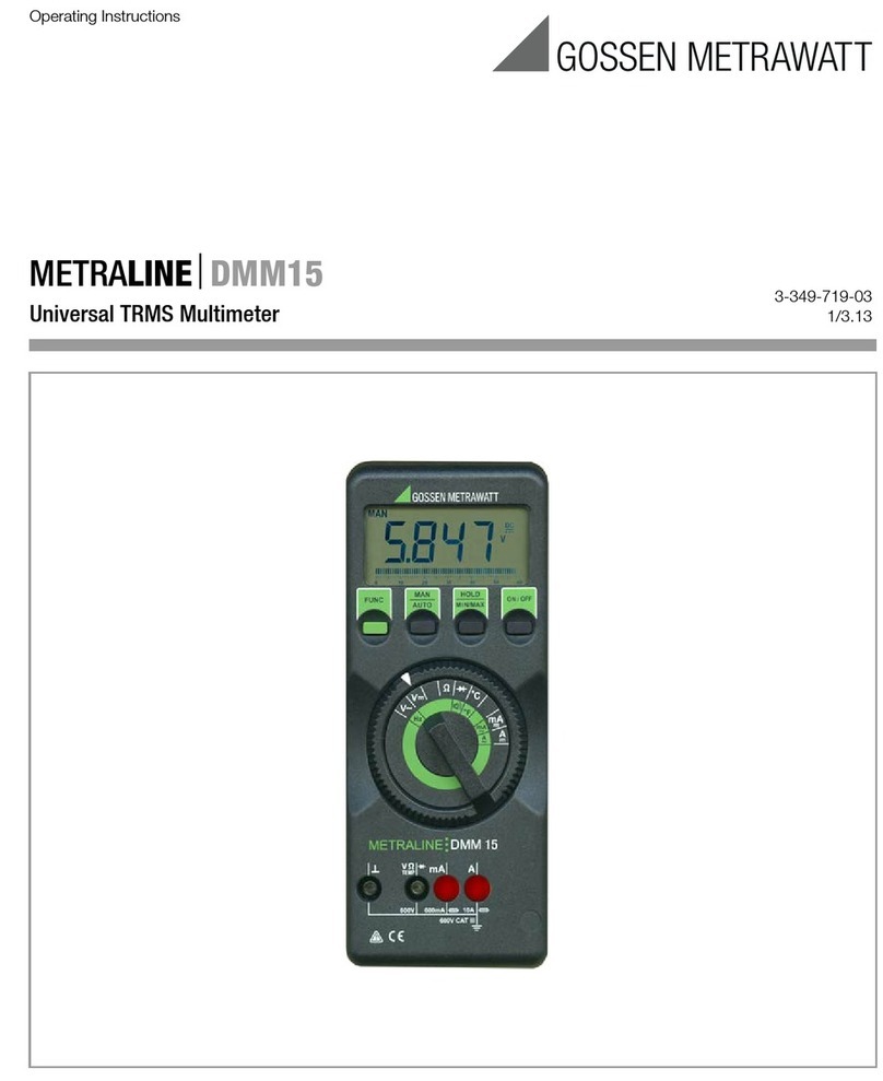 Gossen MetraWatt METRALINE DMM15 User manual