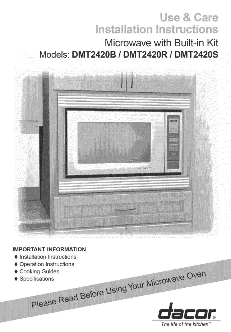 Dacor DMT2420B Use & care installation instructions