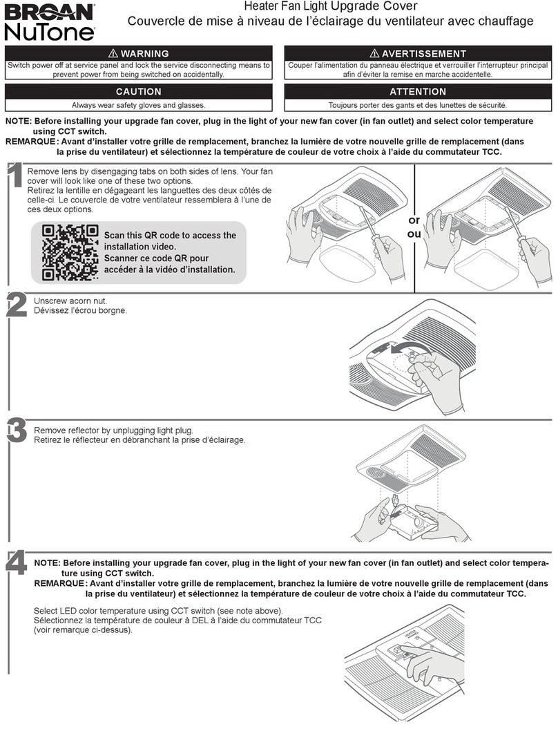 NuTone FG110HBS quick start guide