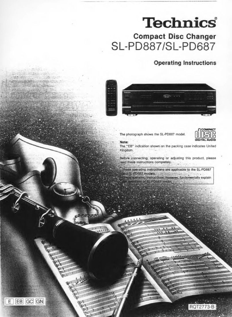 Technics sl-pd887 operating instructions