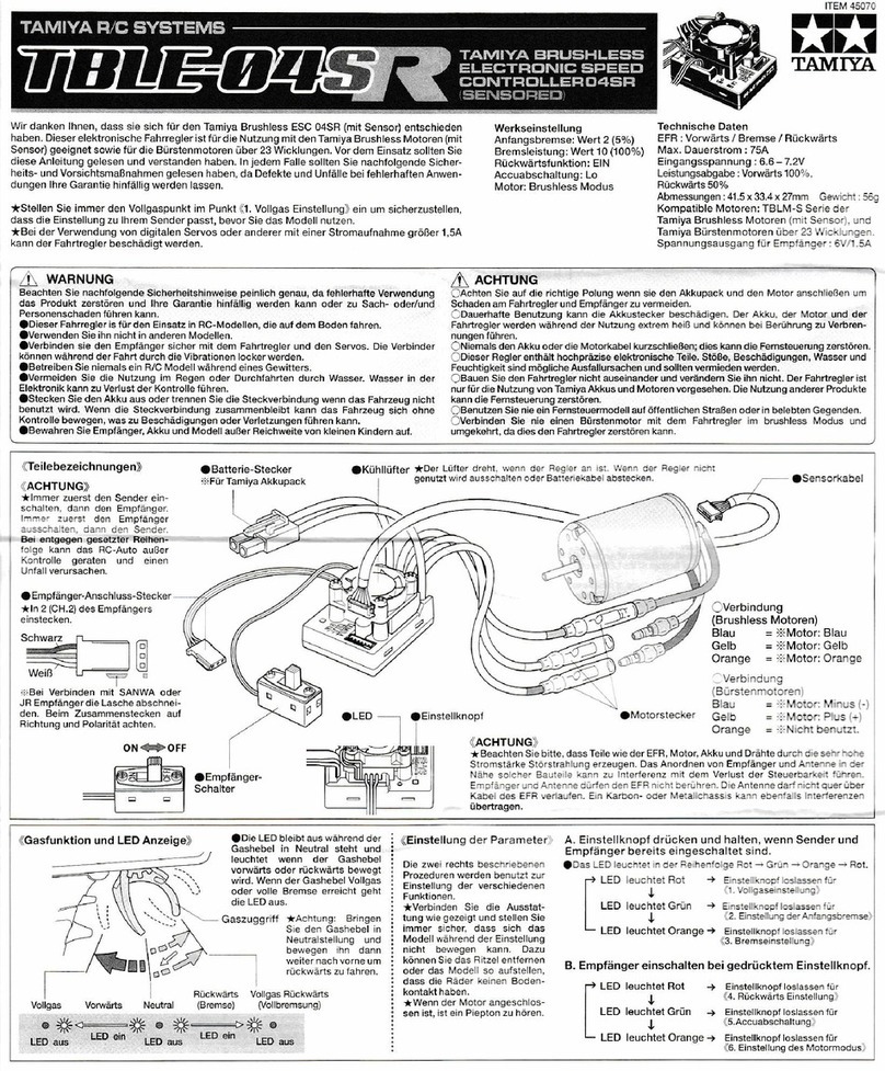 Tamiya TBLE-04SR quick start guide