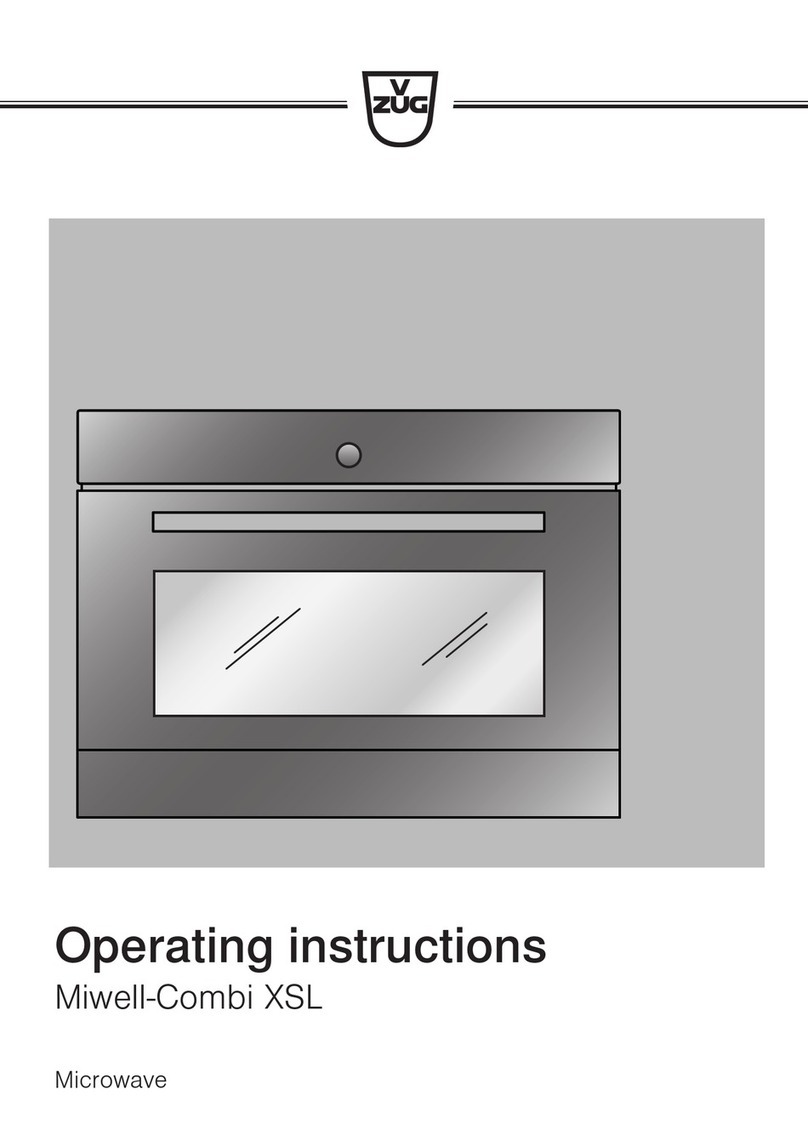 V-ZUG MWCXSL60g operating instructions