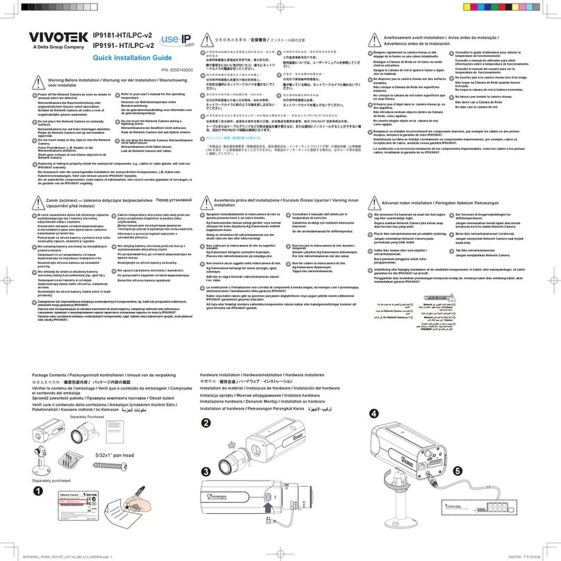 Delta VIVOTEK IP9181-LPC-V2 User manual