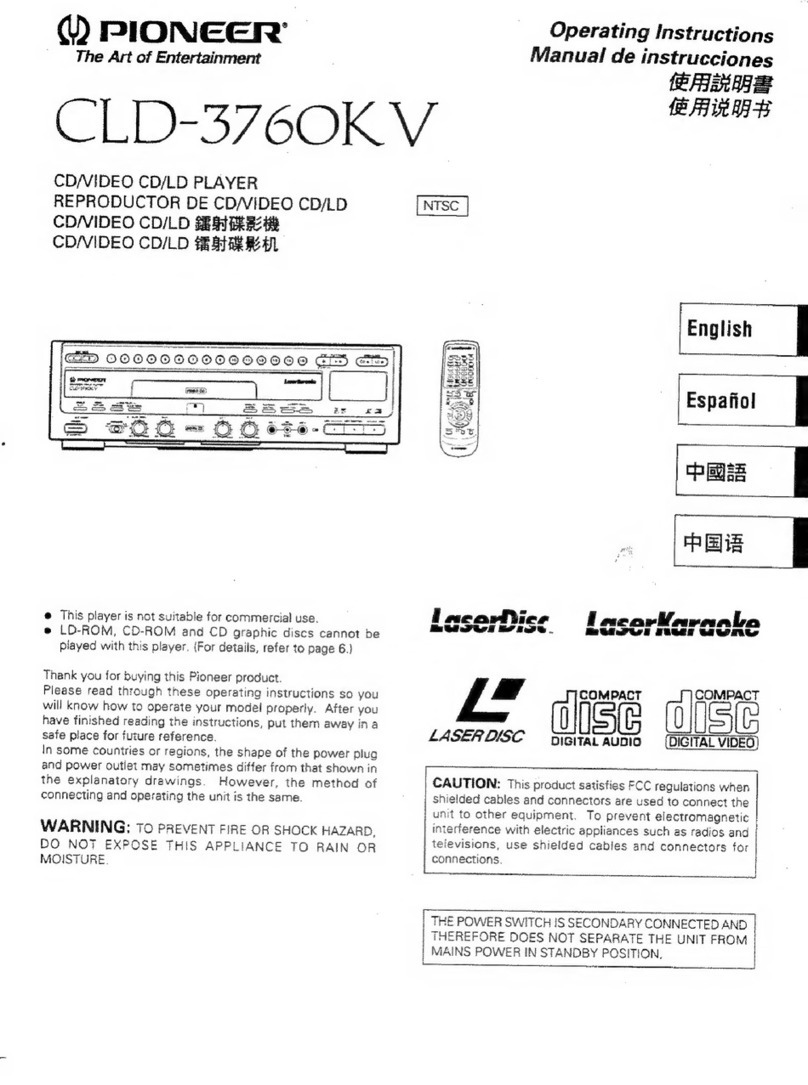 Pioneer CLD-3760K V operating instructions