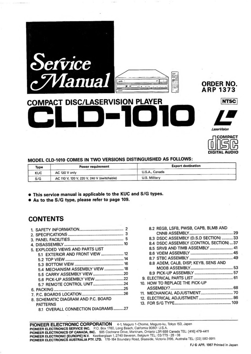 Pioneer CLD-1010 User manual