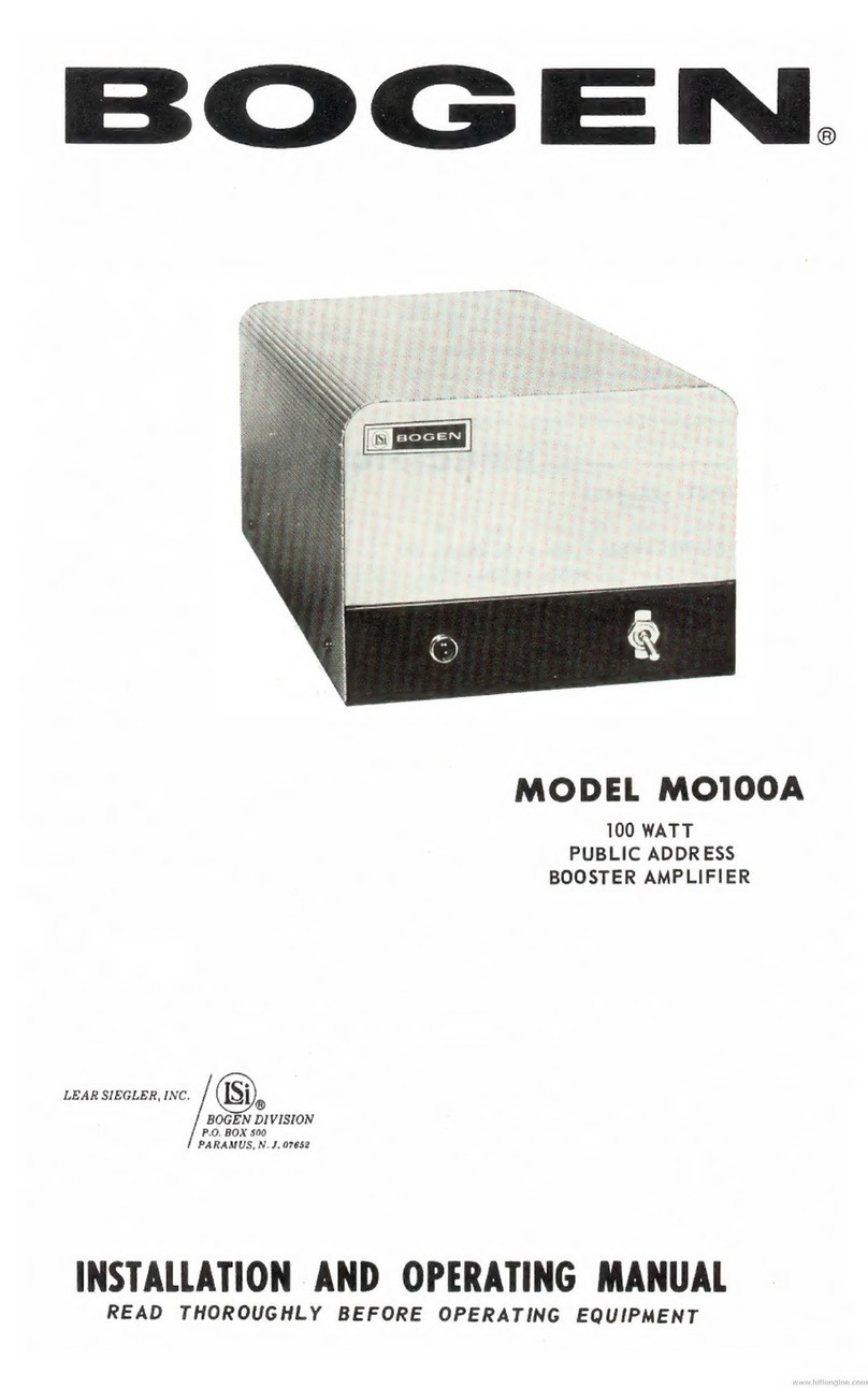 Bogen MO100A Installation and operating manual