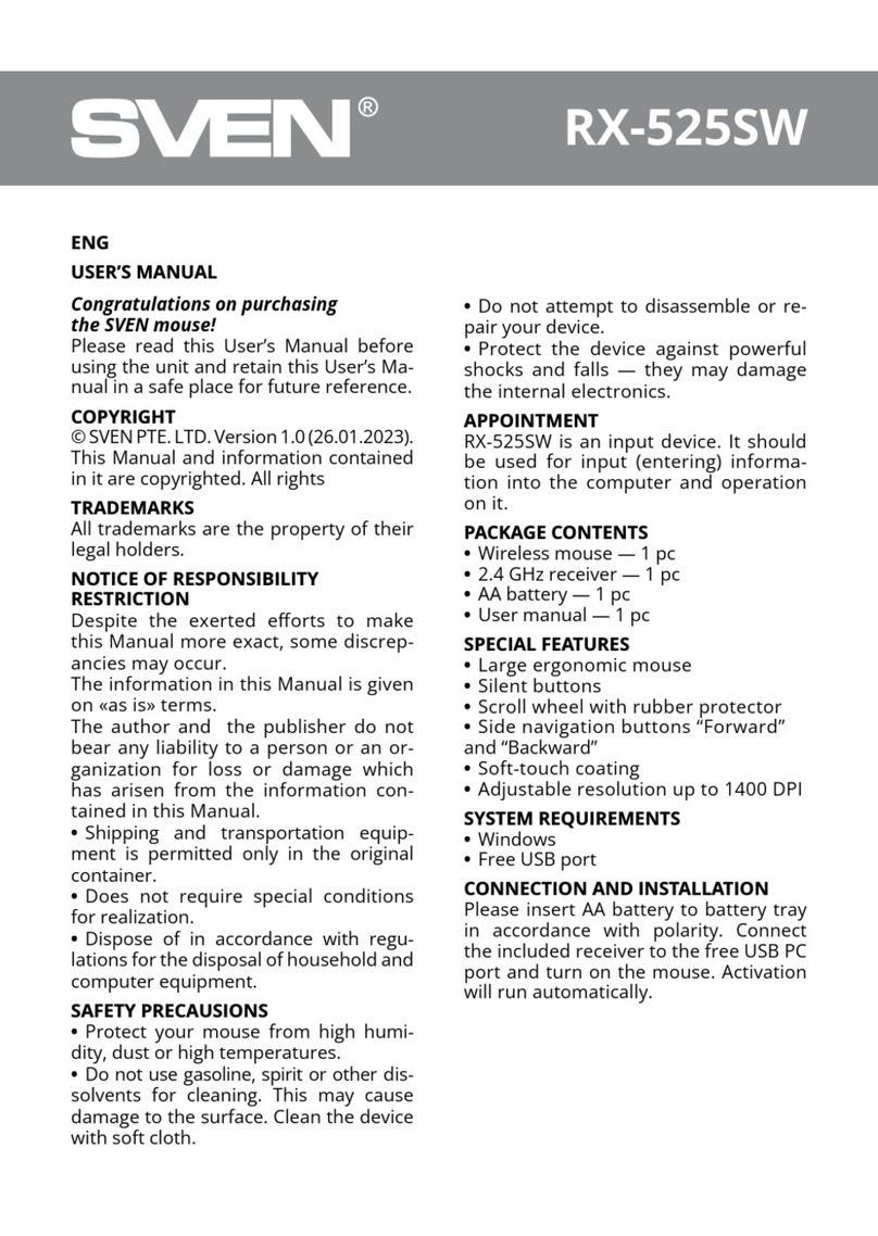 Sven RX-525SW user manual