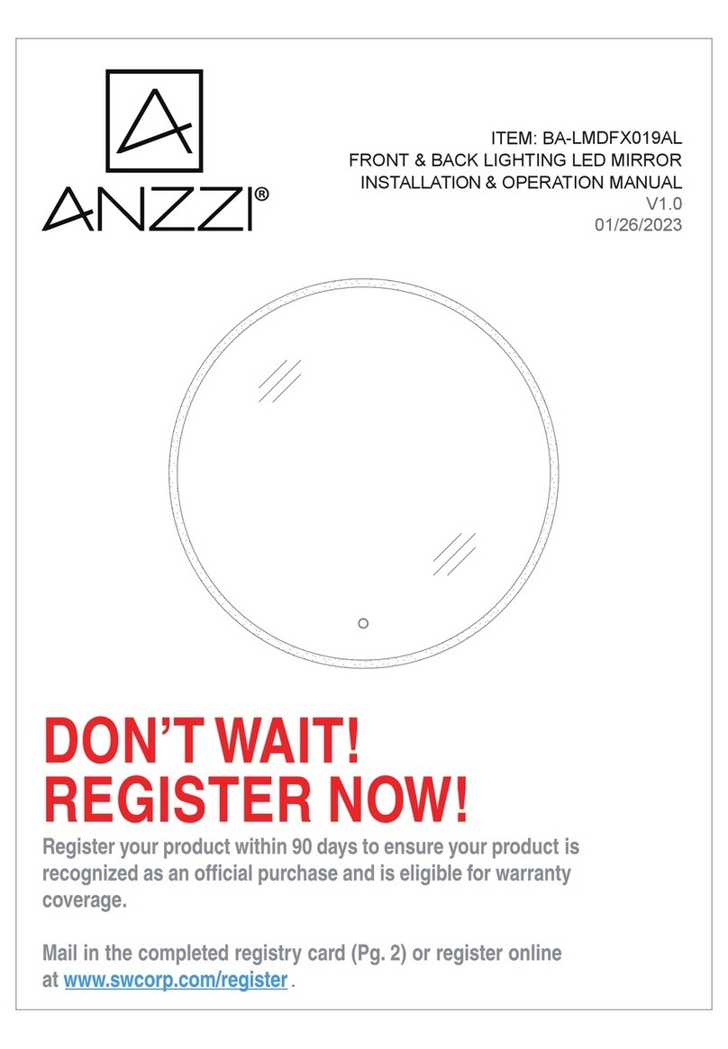 Anzzi BA-LMDFX019AL Installation & operation manual Anzzi BA-LMDFX019AL Installation & operation manual