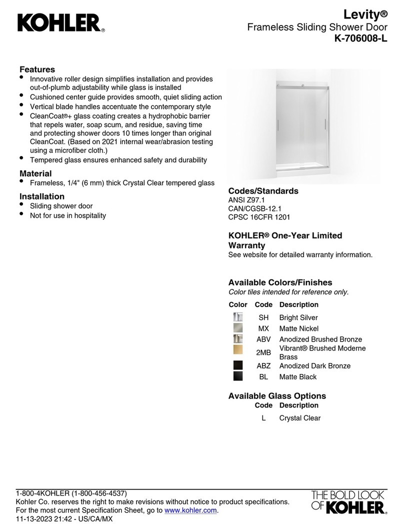 Kohler Levity K-706008-L User manual Kohler Levity K-706008-L User manual