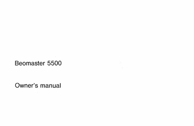 Bang & Olufsen Beomaster 5500 owner's manual