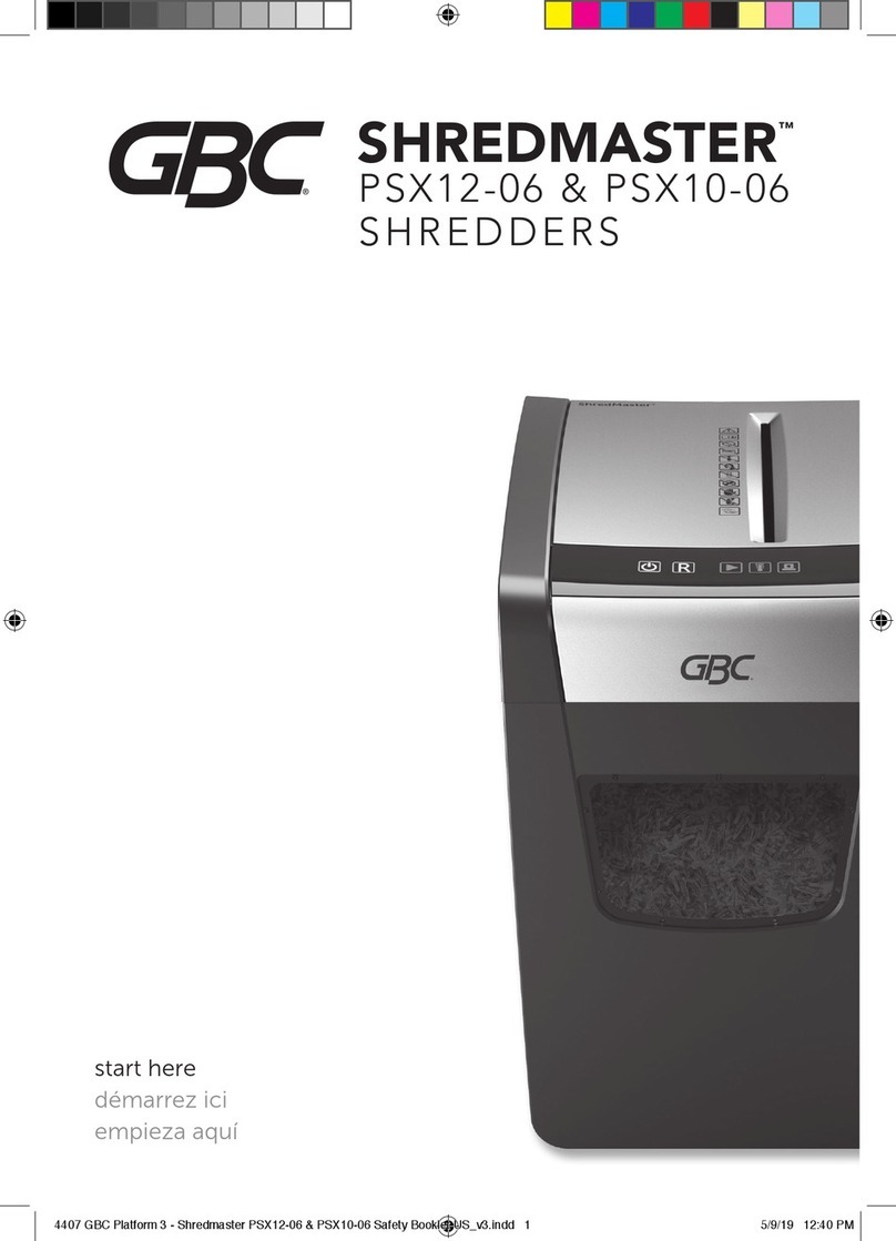 GBC SHREDMASTER PSX12-06 Instruction Manual