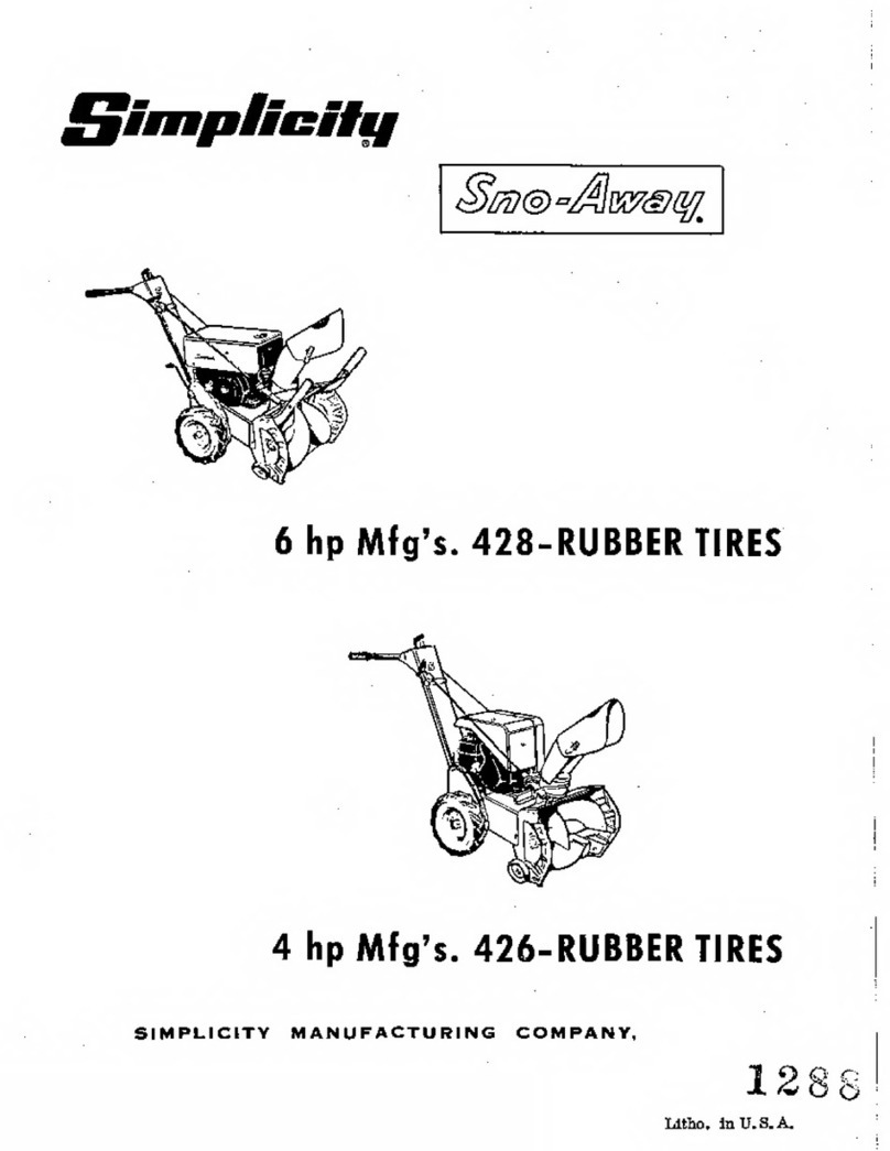 Simplicity Snow-Away 428 manual