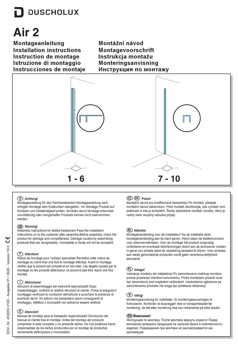 Duscholux Air 2 installation instructions