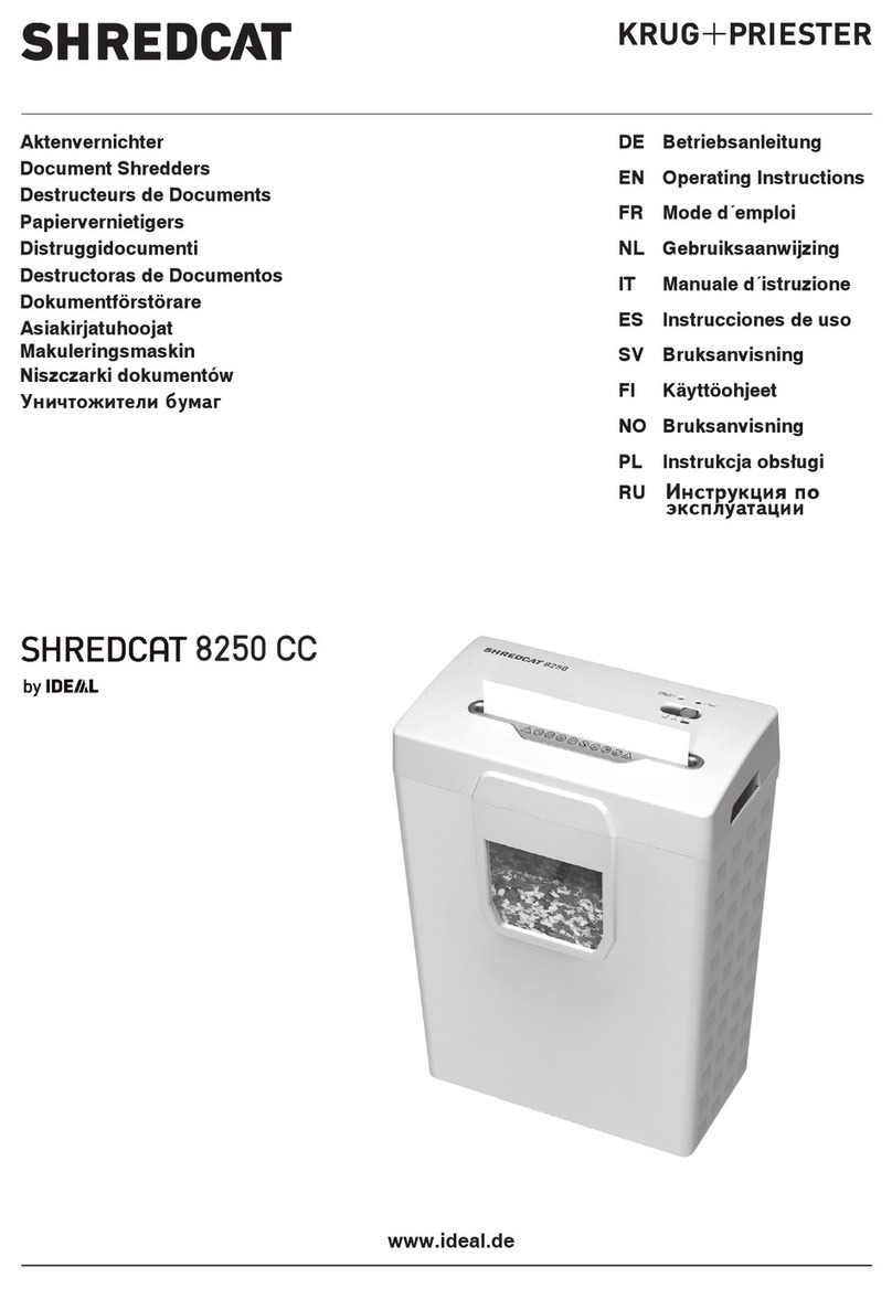 KRUG+PRIESTER IDEAL SHREDCAT 8250 CC User manual
