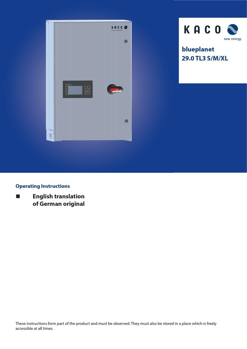 Kaco blueplanet 29.0 TL3 Series operating instructions