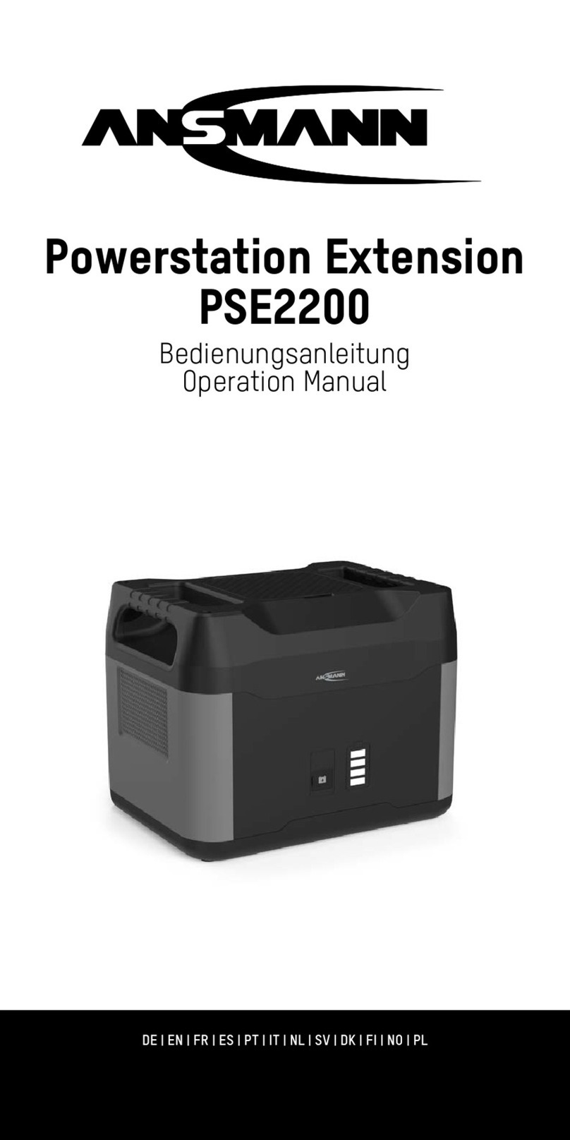 ANSMANN Powerstation Extension PSE2200 User manual