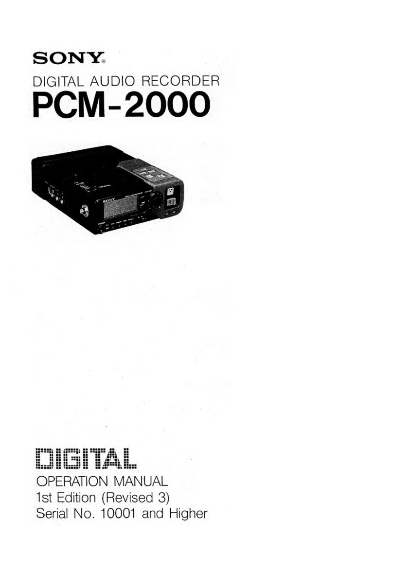 Sony PCM-2000 Operation manual