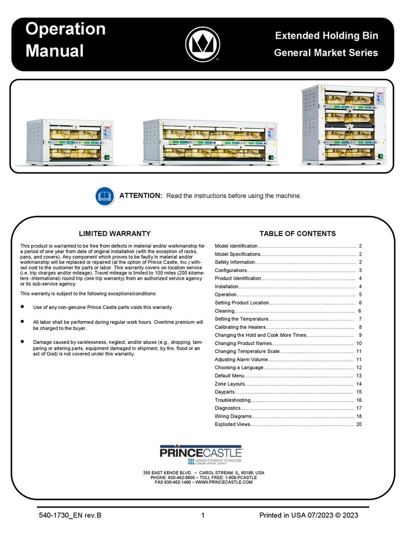 Prince Castle EHB22 Series Operation manual