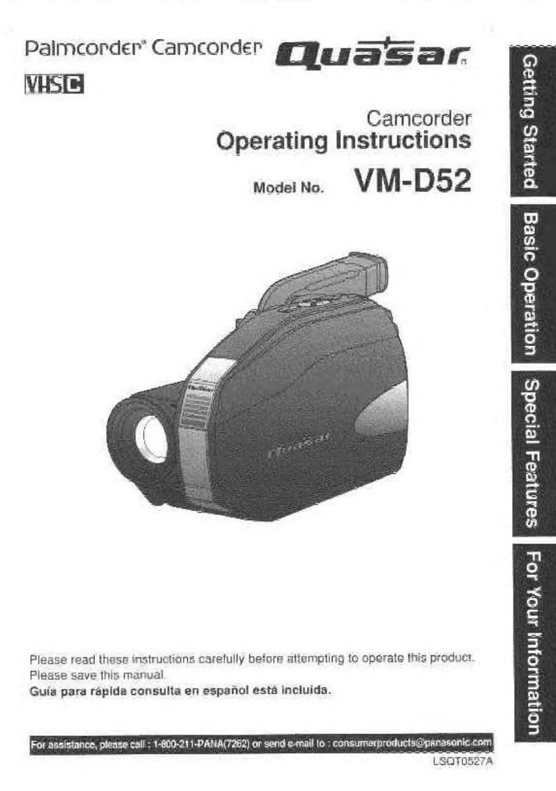 Quasar Palmcorder VM-D52 User manual