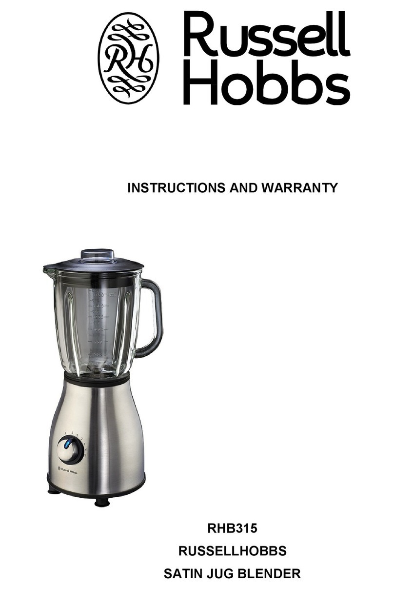 Russell Hobbs RHB315 Instructions and warranty