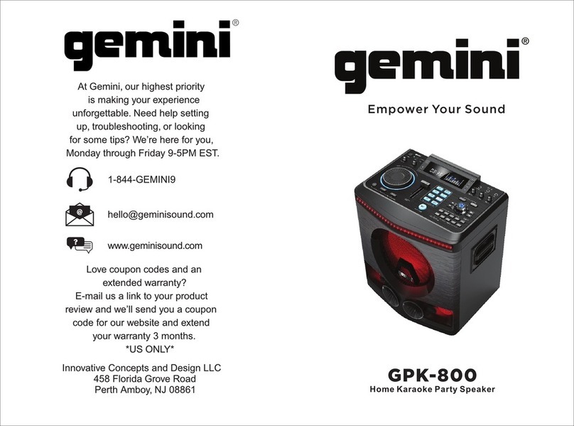 Gemini GPK-800 User manual