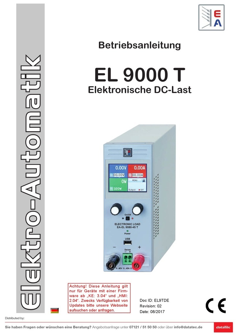 Elektro-Automatik EL 9000 T Series operating manual