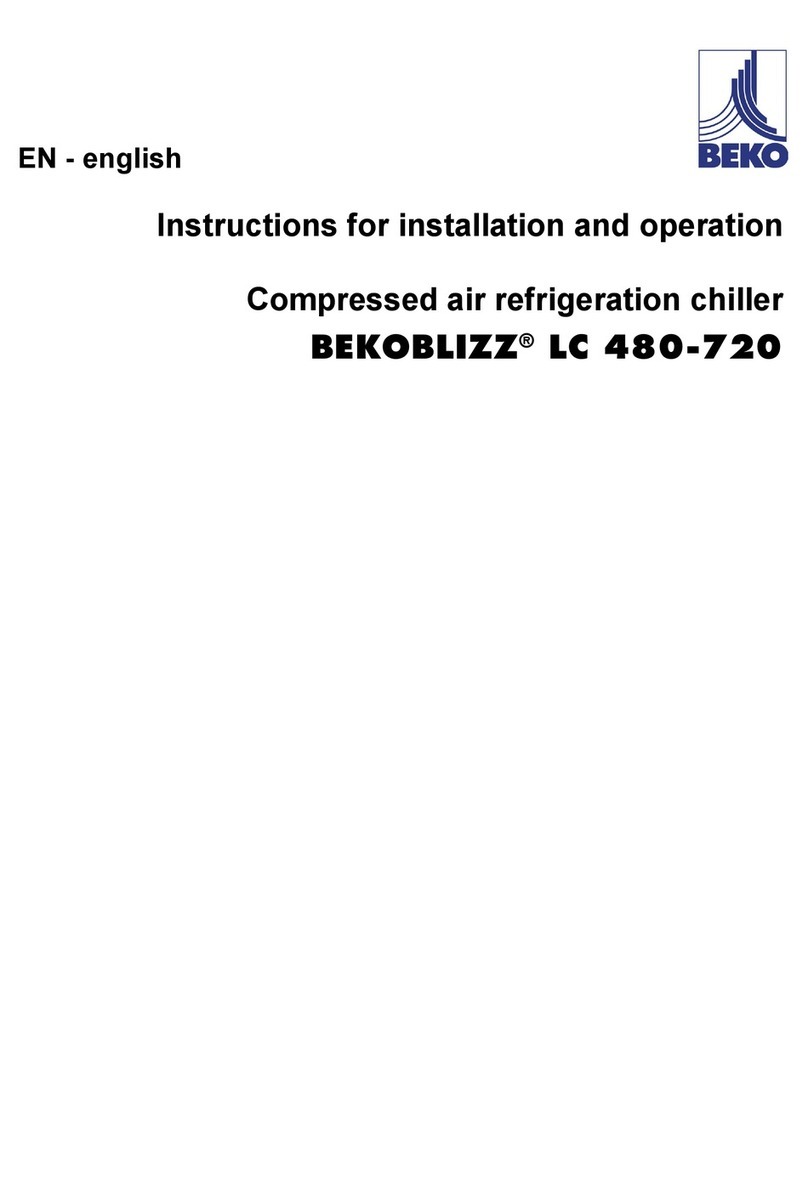 Beko BEKOBLIZZ LC 480 Instructions for installation and operation